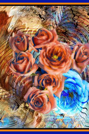 花卉印花华亿平台图片