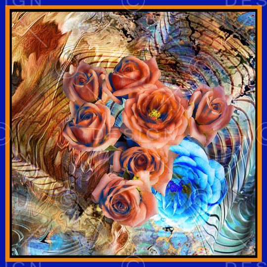 花卉印花华亿平台图片