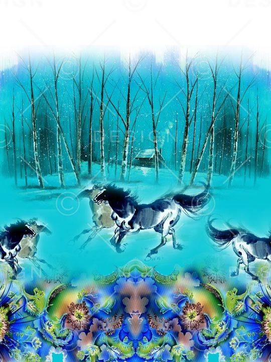 水墨印花华亿平台图片