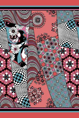 围巾印花华亿平台图片