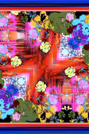 围巾印花华亿平台图片