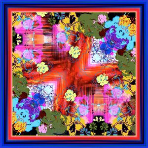 围巾印花华亿平台图片