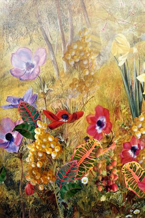 油画花卉印花华亿平台图片