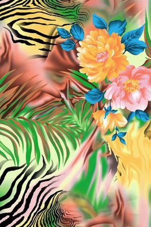 斑马纹印花华亿平台图片