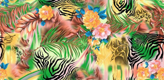 斑马纹印花华亿平台图片