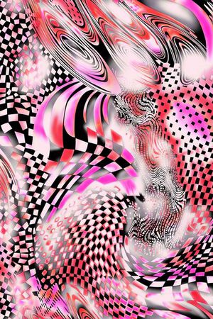 几何菱格印花华亿平台图片