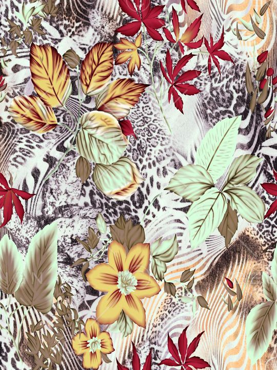 动物纹印花华亿平台图片