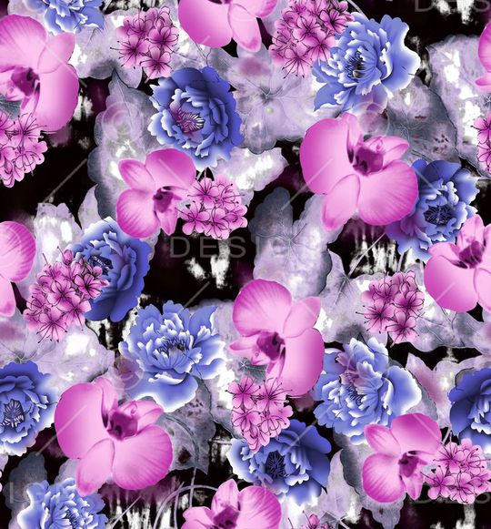 手绘水彩印花华亿平台图片