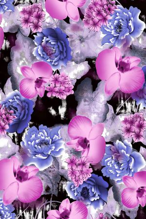 手绘水彩印花华亿平台图片