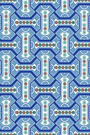 几何图形印花华亿平台图片