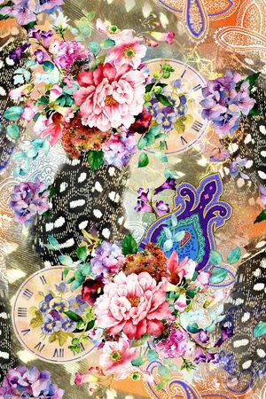 佩斯利涡旋纹印花华亿平台图片