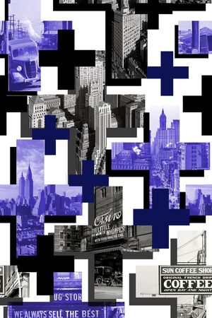 十字剪影印花华亿平台图片