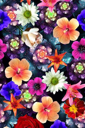 花卉印花华亿平台图片