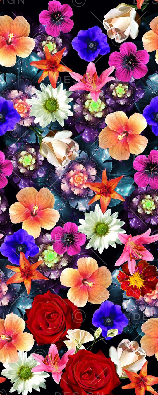 花卉印花华亿平台图片