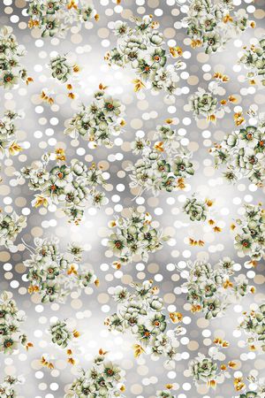 手绘水彩花卉印花华亿平台图片