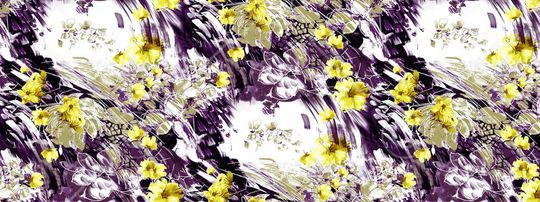 手绘水彩印花华亿平台图片