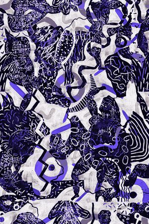 非洲涂鸦印花华亿平台图片