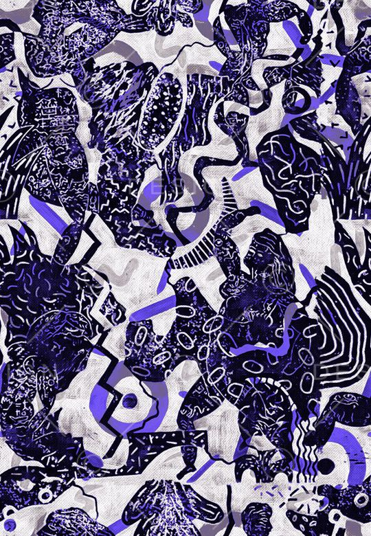 非洲涂鸦印花华亿平台图片