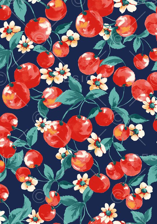 樱桃印花华亿平台图片