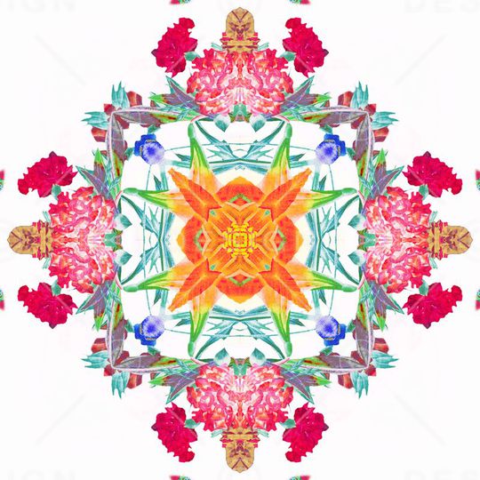 手绘水彩印花华亿平台图片