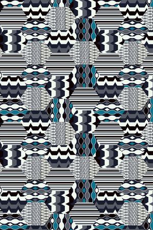 几何线条印花华亿平台图片