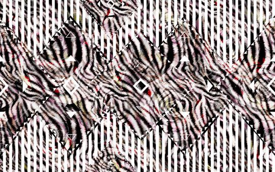 几何菱格印花华亿平台图片