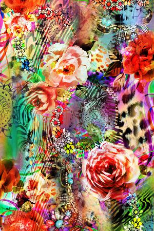 动物纹印花华亿平台图片