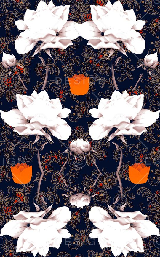 花卉印花华亿平台图片