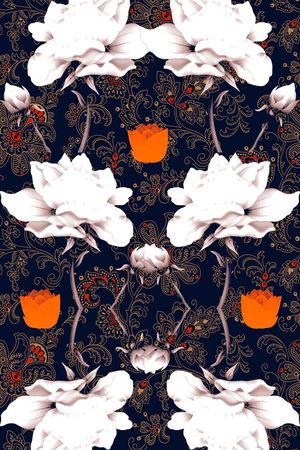 花卉印花华亿平台图片