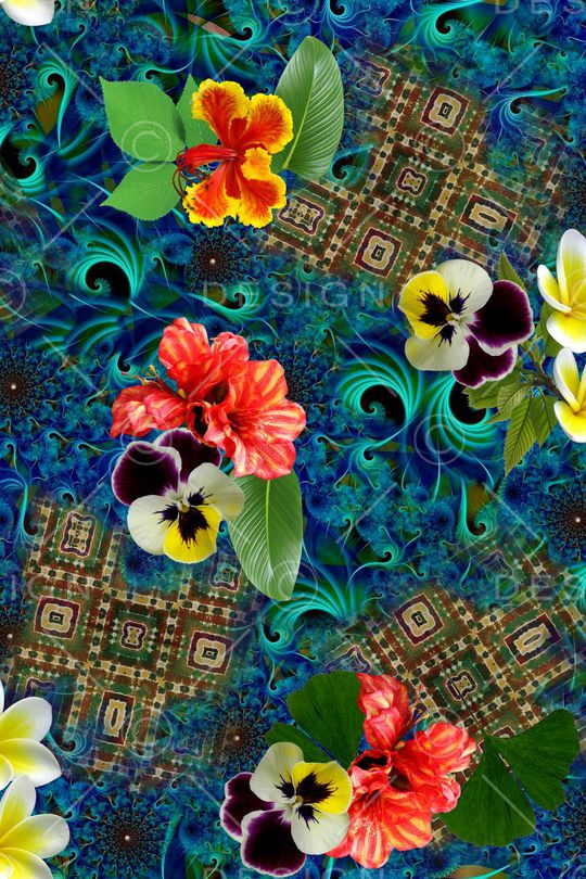 摄影写实花卉印花华亿平台图片