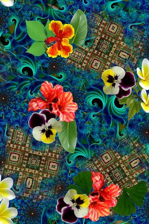 摄影写实花卉印花华亿平台图片