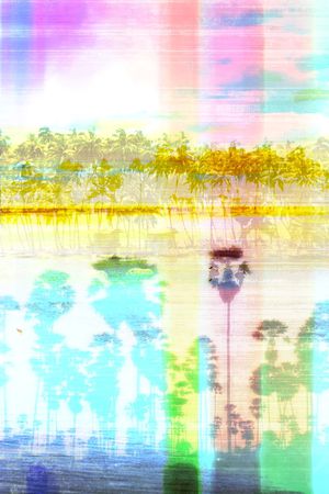 油画风景印花华亿平台图片