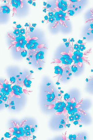 手绘水彩花卉印花华亿平台图片