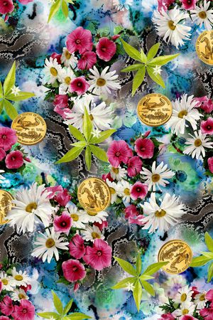 花卉印花华亿平台图片