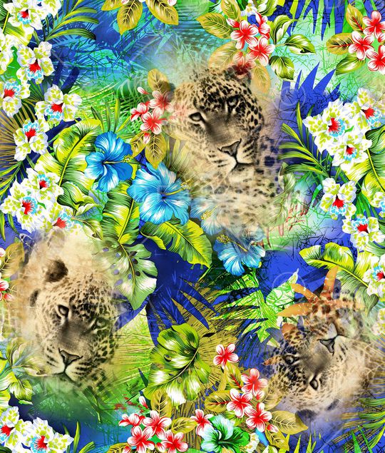 动物纹印花华亿平台图片