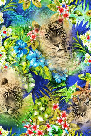 动物纹印花华亿平台图片