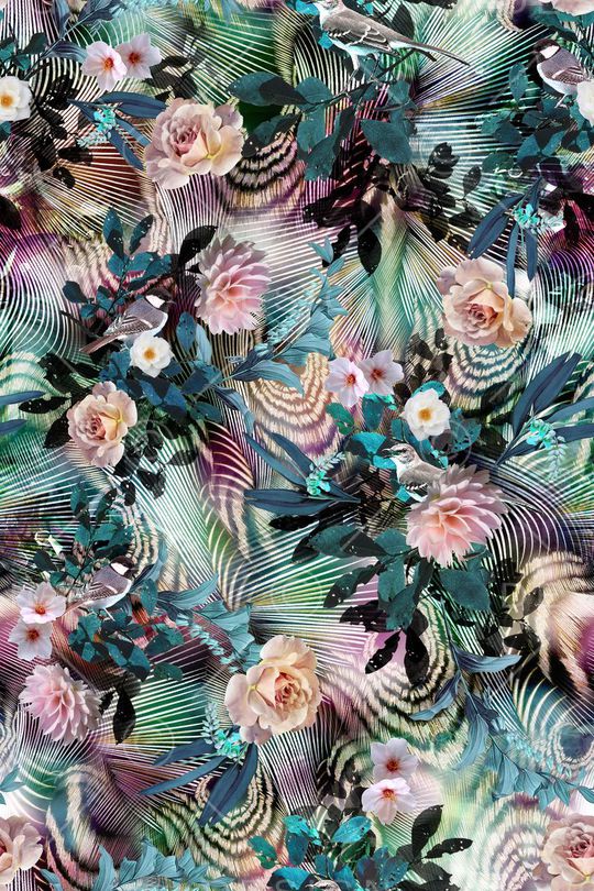 花卉印花华亿平台图片