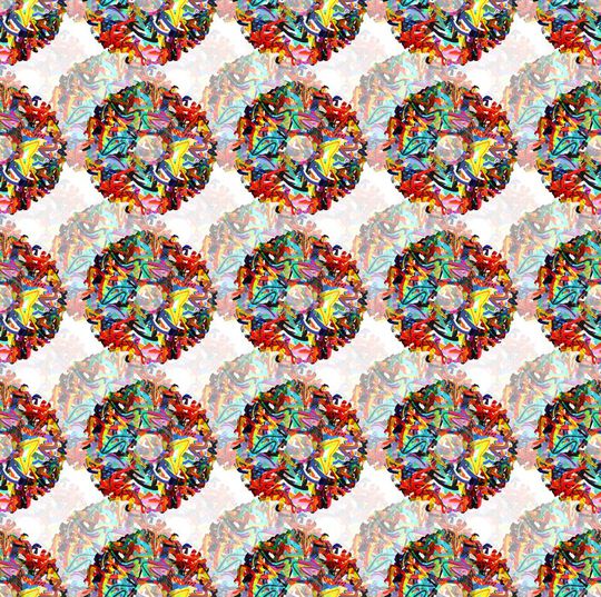 几何圆圈印花华亿平台图片