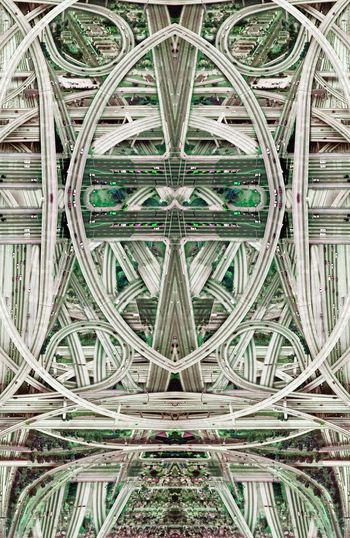 303278-复古怀旧立交桥照片对称定位印花