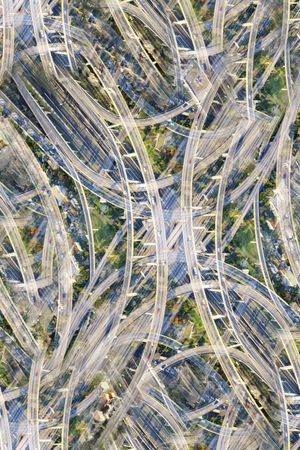 几何线条印花华亿平台图片