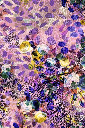 手绘水彩印花华亿平台图片