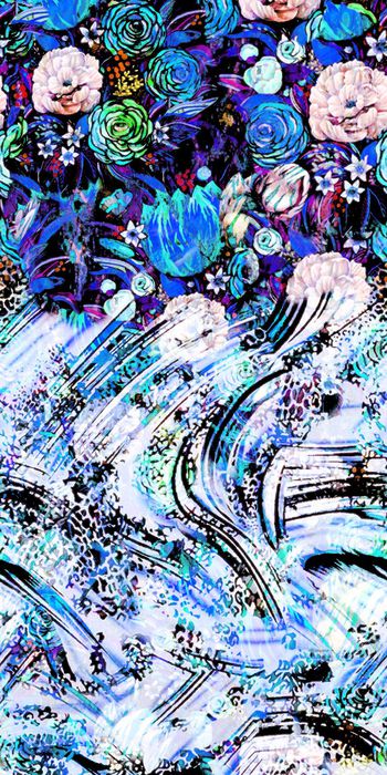 303460-油画效果斑马豹纹复古花卉1