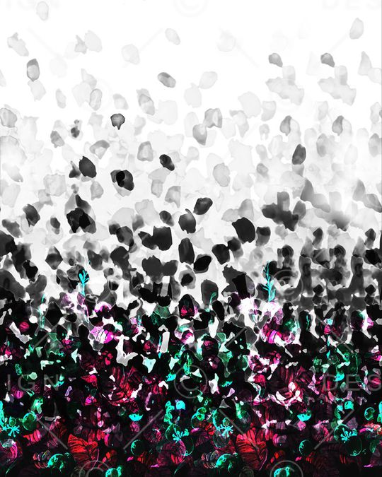 手绘水彩印花华亿平台图片