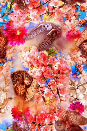 摄影写实花卉印花华亿平台图片