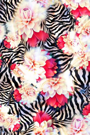 斑马纹印花华亿平台图片