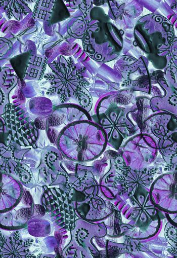 303833-夏日休闲曲奇饼干图案印花