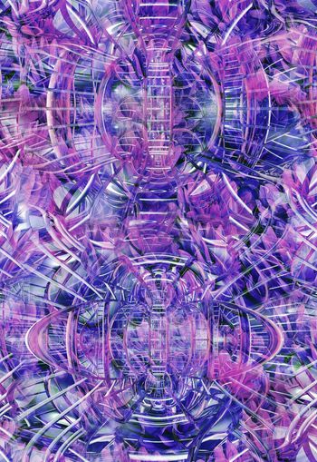 303840-抽象几何花卉变幻隐约印花华亿平台