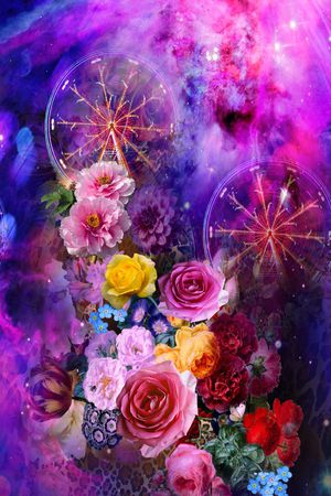 花卉印花华亿平台图片