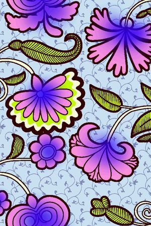 水彩花卉印花华亿平台图片