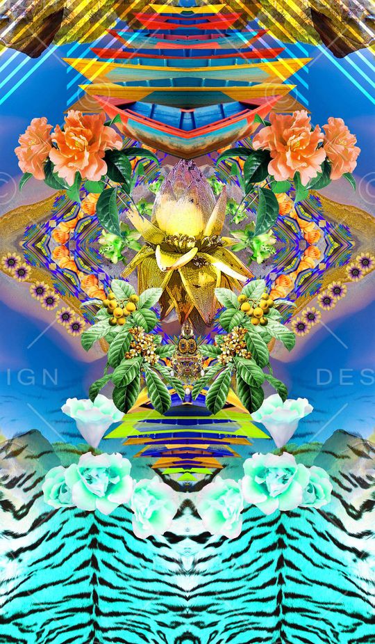 老虎纹印花华亿平台图片